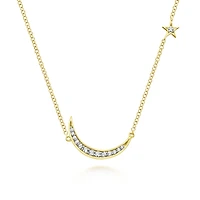 Moon and Star Necklace