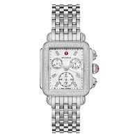 Deco Diamond Steel Chrono 35MM Watch