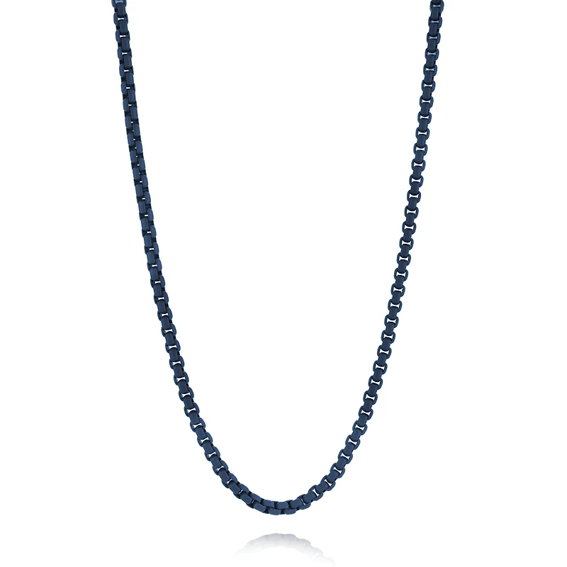 3.5mm Blue IP Steel Round Box Chain
