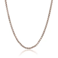 2.5mm Rose IP Steel Round Box Chain