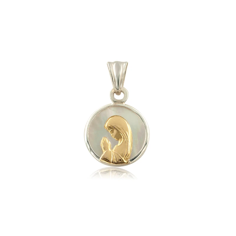 Virgen Nina Two Tone Pendant 12mm