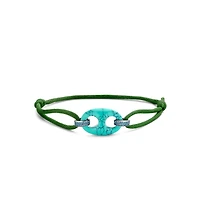 Puffed Mariner G-Ucci Turquoise Blue CZ Bracelet