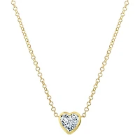 Heart White Topaz Necklace