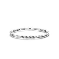 Braid Silver Bangle Bracelet