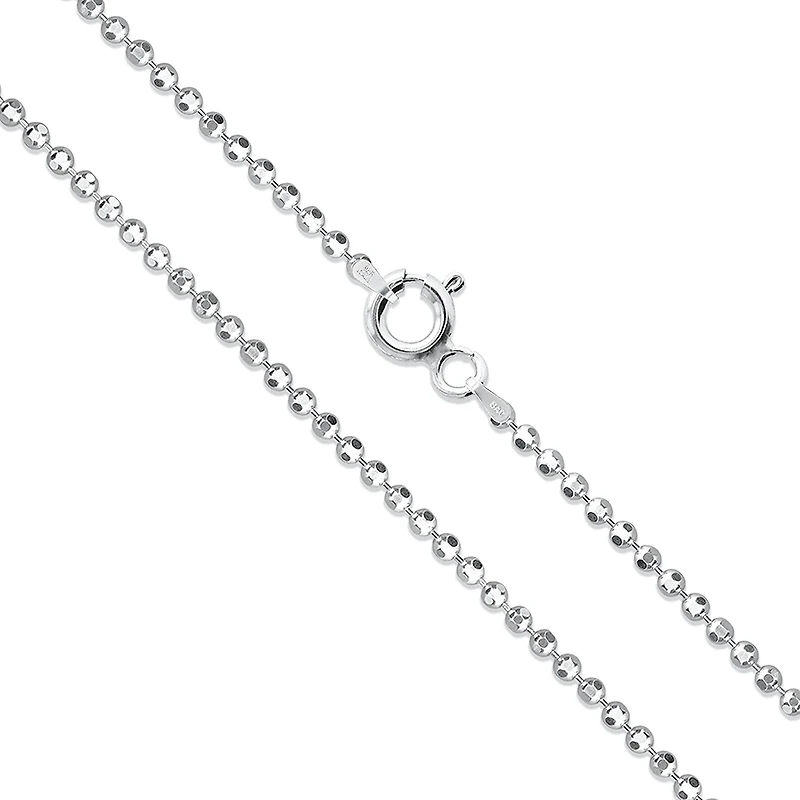 Ball Chain 1mm 14K White