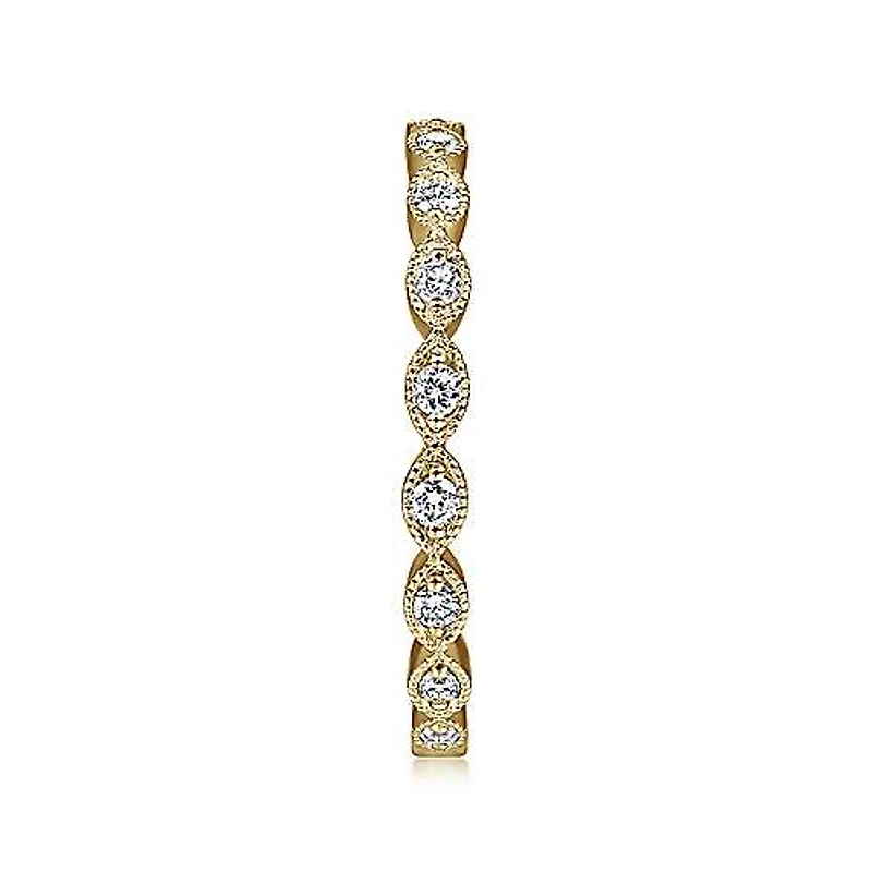 Marquise Station Diamond Ring