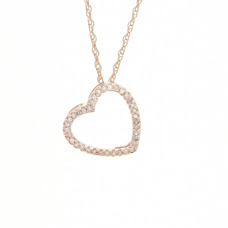 Open Heart Diamond Necklace