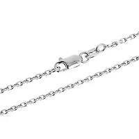 Cable Chain 1MM Link White Gold