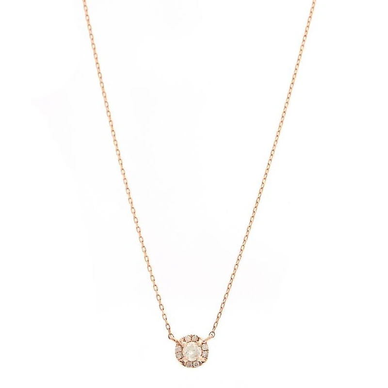 Diamond Halo .12CT Necklace