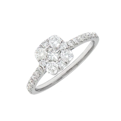 .75ct Cushion Illusion Diamond Ring