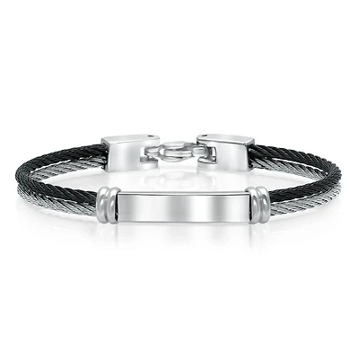 Double Cable Ip Plate Kids Bracelet