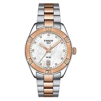 PR 100 Rose/Steel Mother Pearl Diamonds 36MM Watch