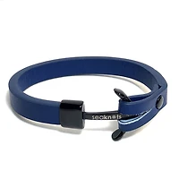 Black Anchor Leather Bracelet