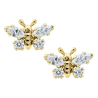 Butterfly Zirconia Kids Stud Earrings