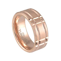 Rose Tungsten Rectangular 8mm Ring