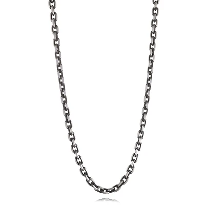 Black IP Steel Oval Link Chain