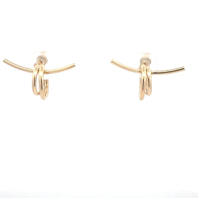 Half Huggie Bar Earrings
