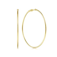 60mm Yellow Gold Hoop Earrings