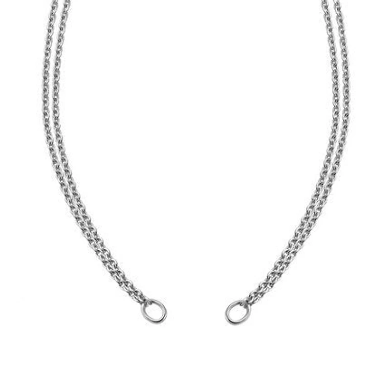 Double Open Silver Chain