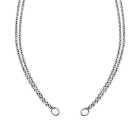 Double Open Silver Chain