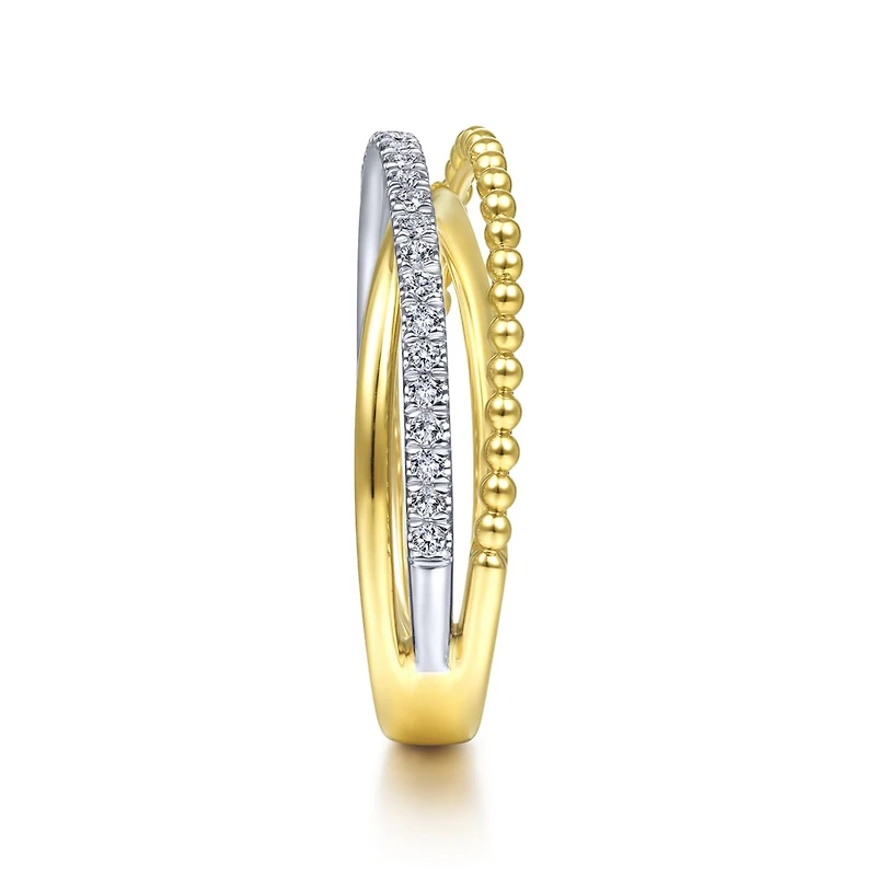 Three Pattern Diamond Ring