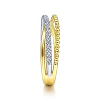 Three Pattern Diamond Ring