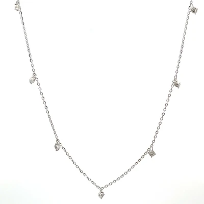 Nine Diamond Dangle Necklace
