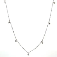 Nine Diamond Dangle Necklace