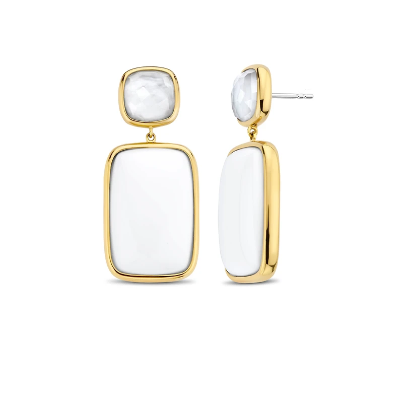 Outspoken White Earrings