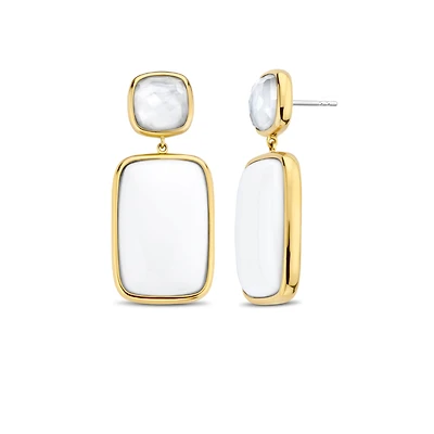 Outspoken White Earrings
