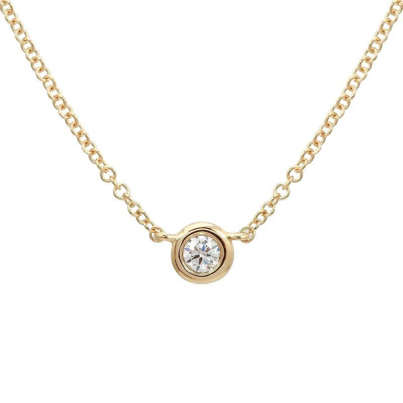 Bezel Diamond .07ct Necklace