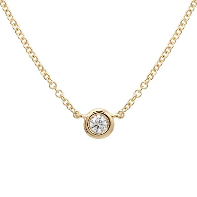 Bezel Diamond .07ct  Necklace