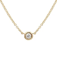 Bezel Diamond .07ct  Necklace