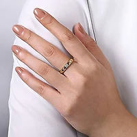 Pave Pyramind Diamond Ring