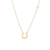 Horse Shoe Diamond Necklace