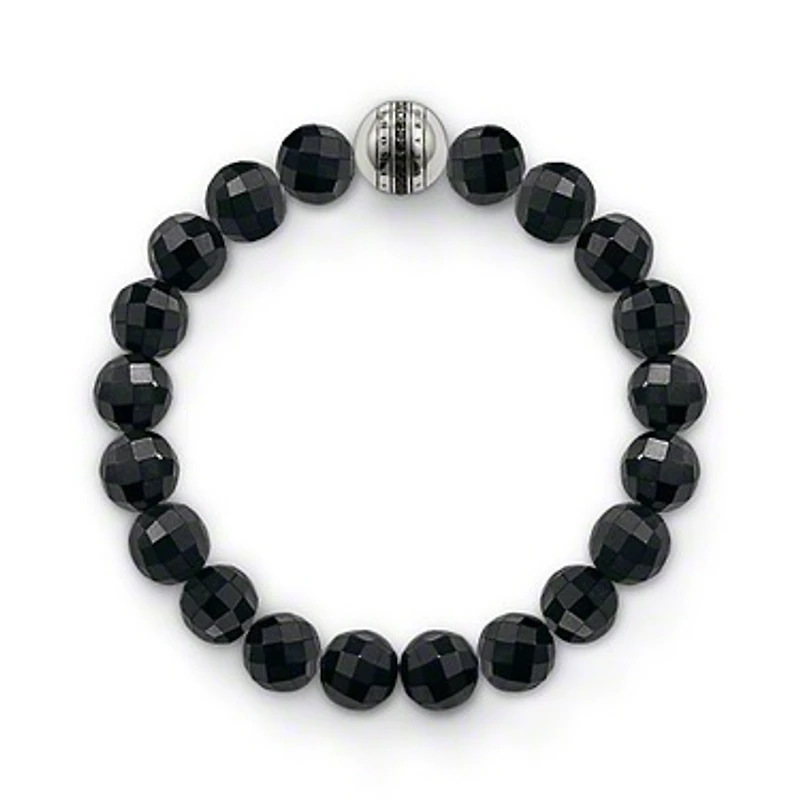 Black Faceted Small Bracelet