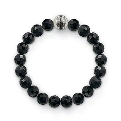 Black Faceted Small Bracelet