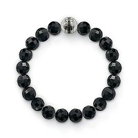 Black Faceted Small Bracelet