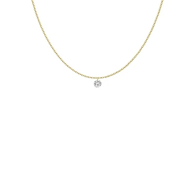 Drilled .27ct Diamond Necklace 18K