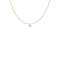 Drilled .27ct Diamond Necklace 18K