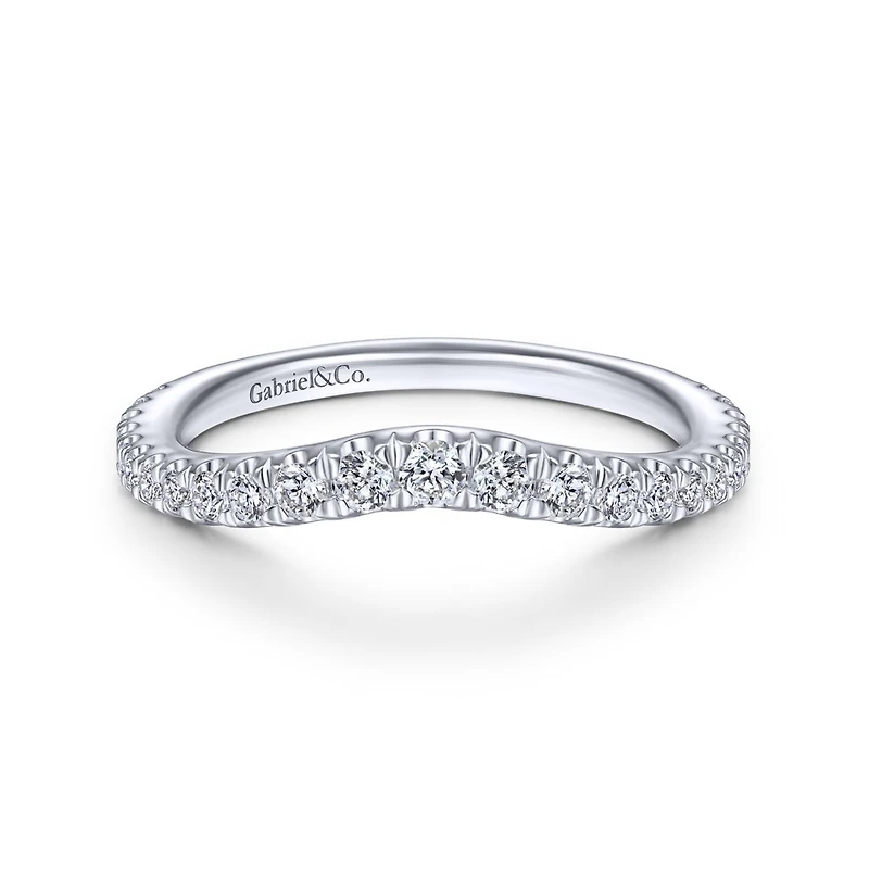 Curved Diamond .41ct Ring