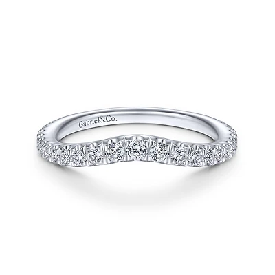 Curved Diamond .41ct Ring