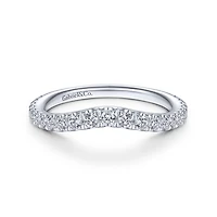 Curved Diamond .41ct Ring