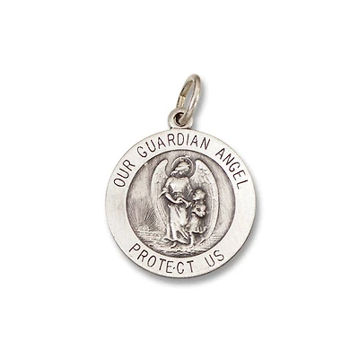 Guardian Angel Silver Pendant 18mm