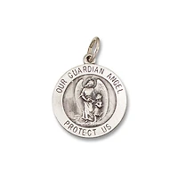 Guardian Angel Silver Pendant 18mm