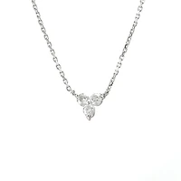 Tri-Diamond Cluster Necklace
