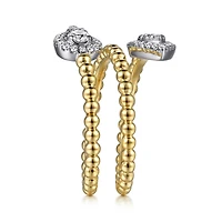 Open Leaves Diamond Ring