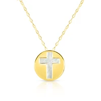 Mother Pearl Cross Necklace