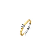 Merci Zirconia Golden Ring