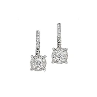 Diamond Huggie and Drop 1ct Earrings